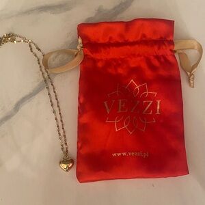 Vezzi jewelry heart pendant Gold plated Necklace valentines gift